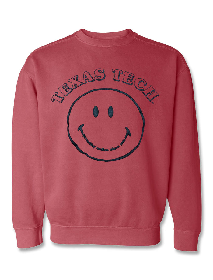 Texas Tech Red Raiders "Smiley Face" Puff Print Comfort Crew