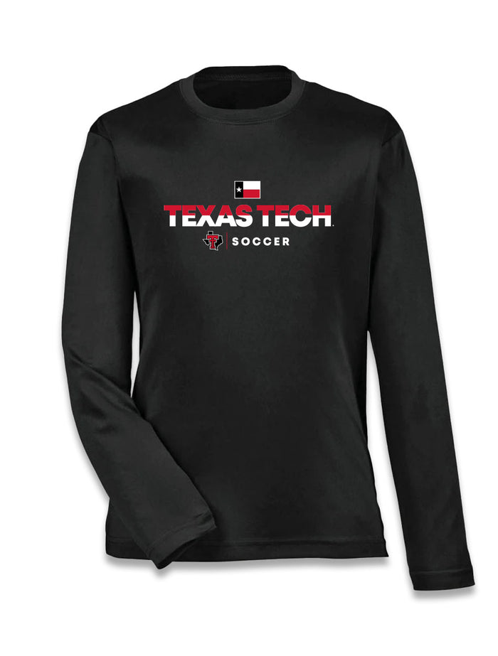 YOUTH Texas Tech Soccer "Locked Up" Athletic Long Sleeve T-Shirt