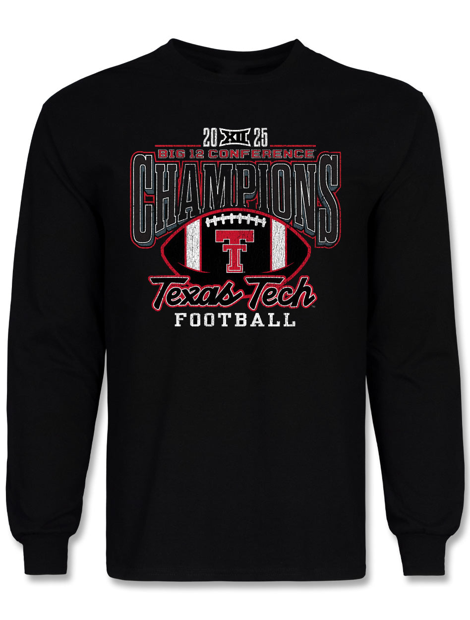 Texas Tech Big 12 CHAMPS - Long Sleeve - Staple - BLACK