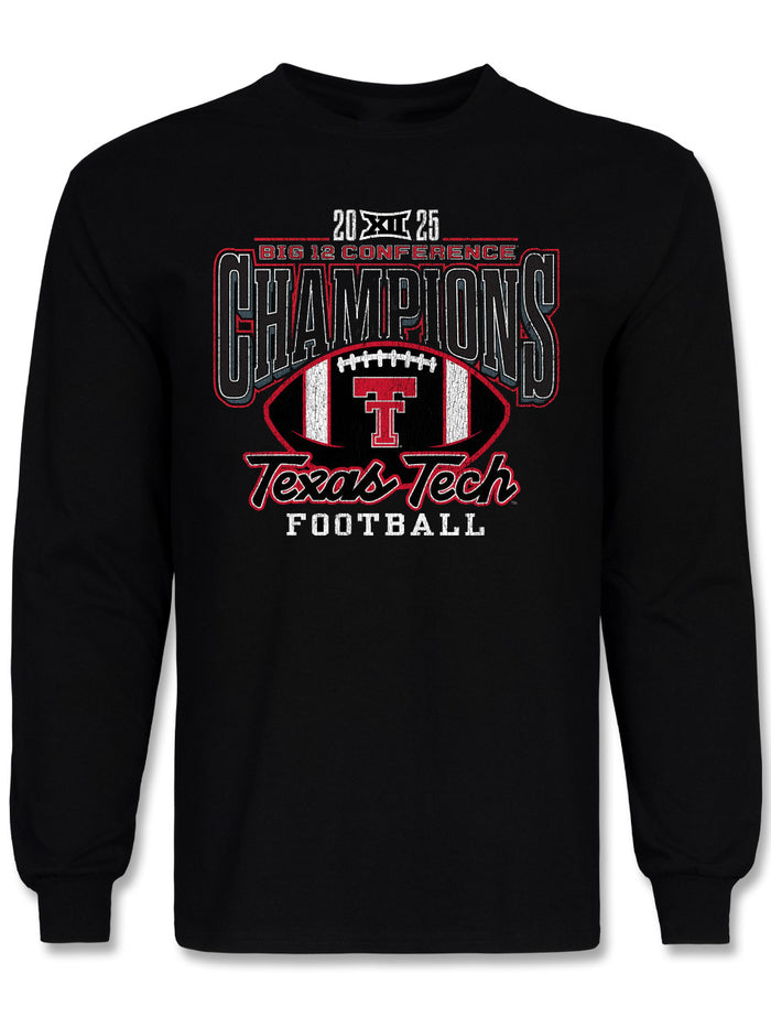 Texas Tech Big 12 CHAMPS - Long Sleeve - Staple - BLACK