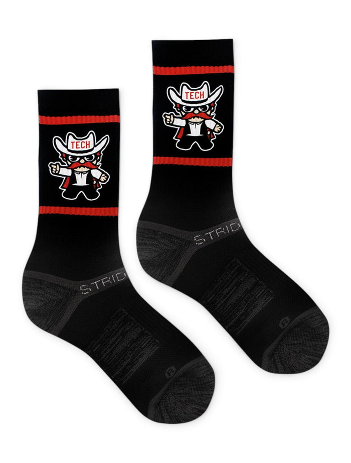 Strideline Texas Tech Red Raiders Raider Red Crew Socks – Front view