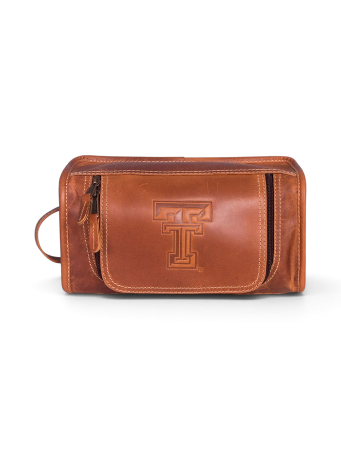 Taylor Falls Texas Tech Tan Travel Kit – Front view