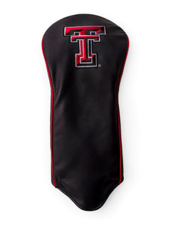 Team Effort Texas Tech Double T on Black Headcover – Front view