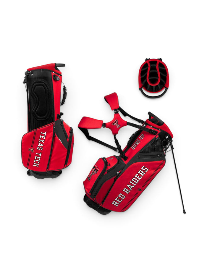 Team Effort Texas Tech Gridiron III Stand Bag – Front view