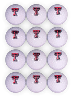 Team Golf Dozen Pack Texas Tech Double T Golf Balls – Front view