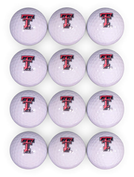 Team Golf Dozen Pack Texas Tech Double T Golf Balls – Front view