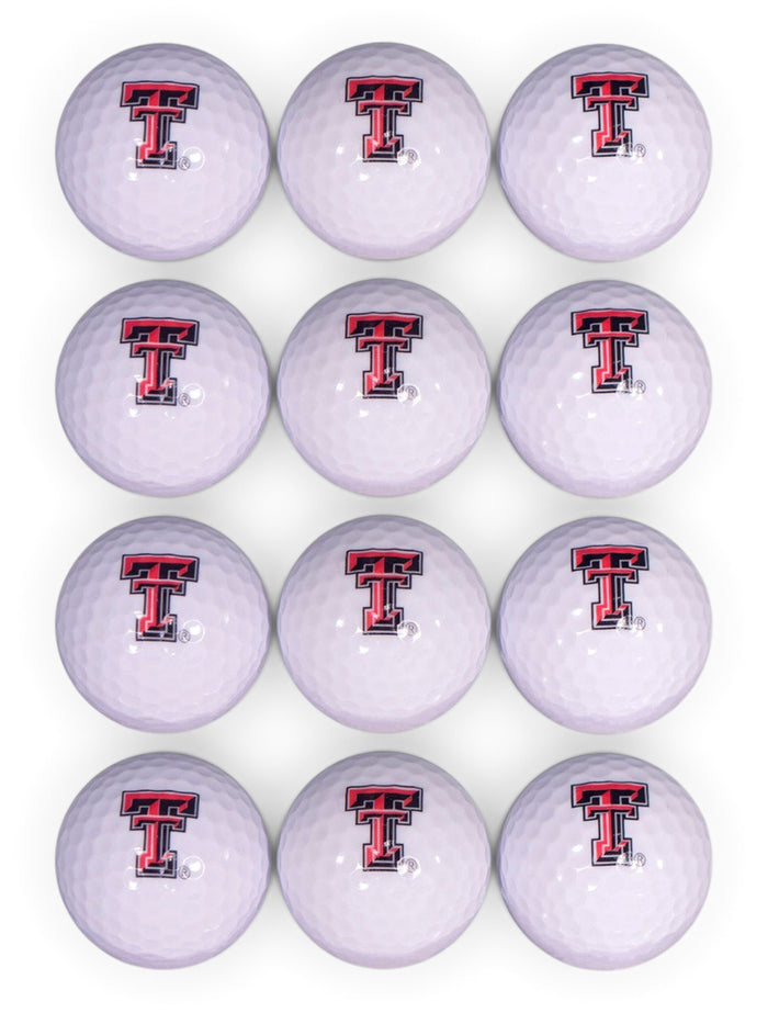 Team Golf Dozen Pack Texas Tech Double T Golf Balls – Front view