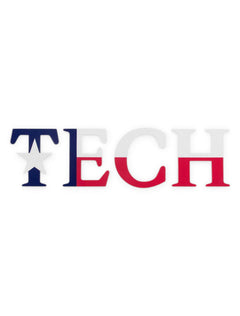 TECH with Texas Flag Print Decal – Front view