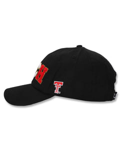 Dark Horse Texas Tech "Chenille Block" Black Adjustable Cap