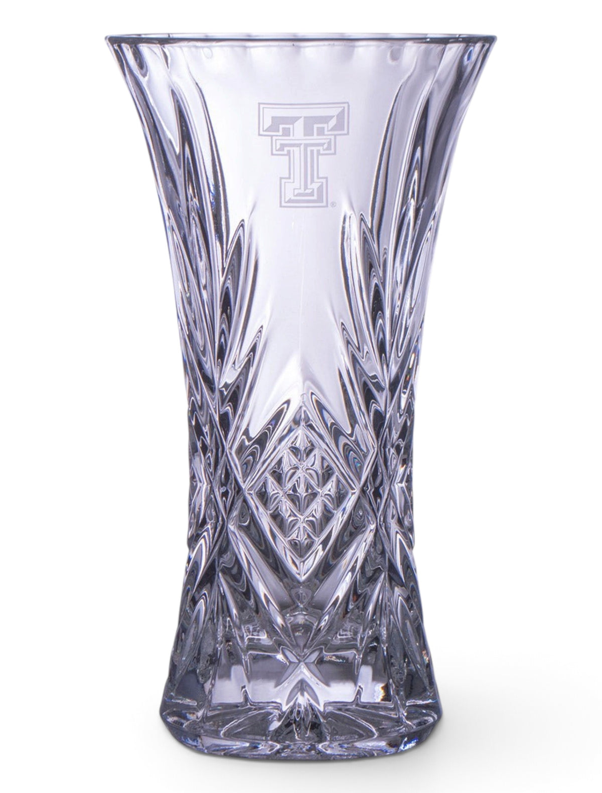 Texas Tech 11 3/4" Crystal Vase – Front view