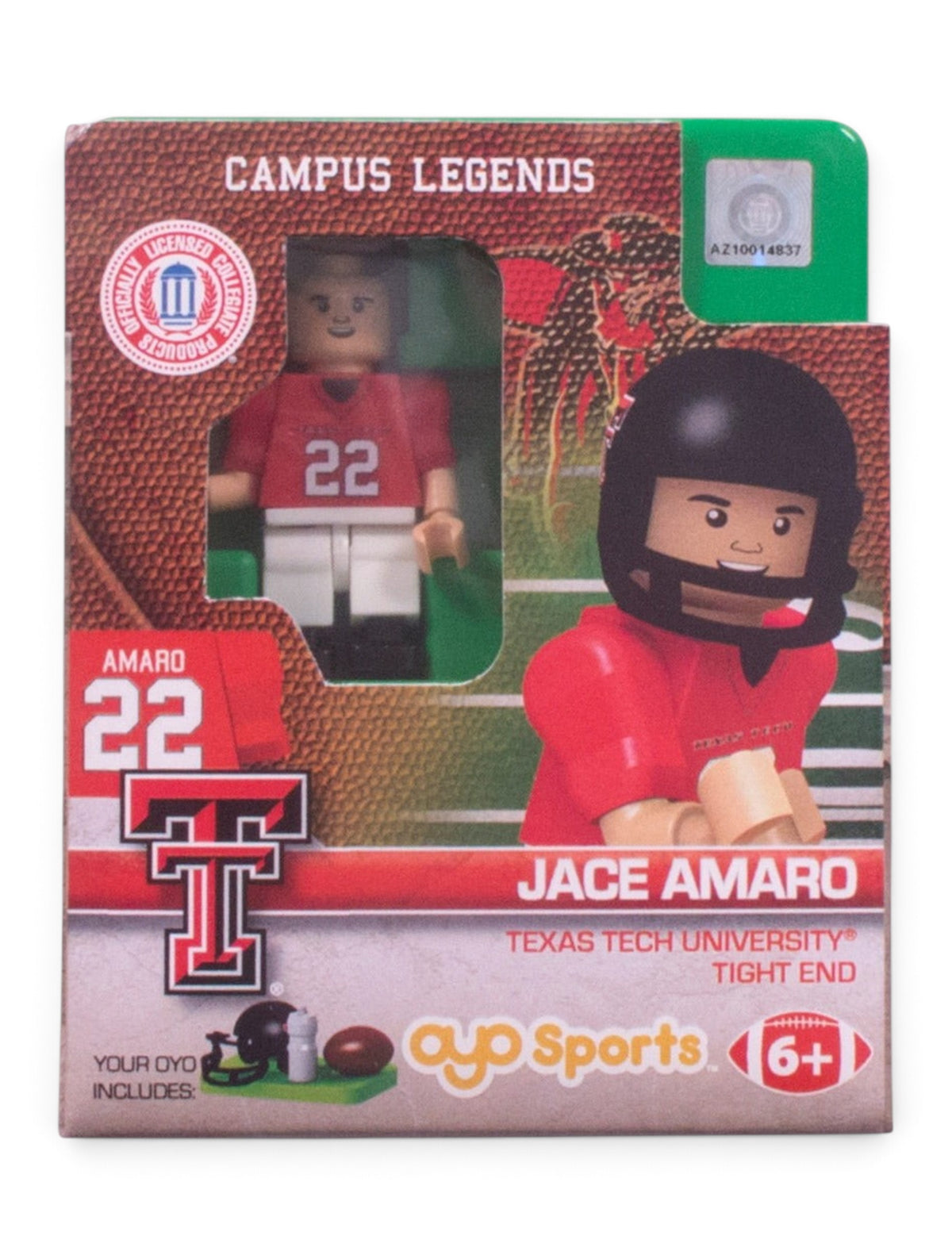 Texas Tech #22 Jace Amaro Minifigure – Image 4 view