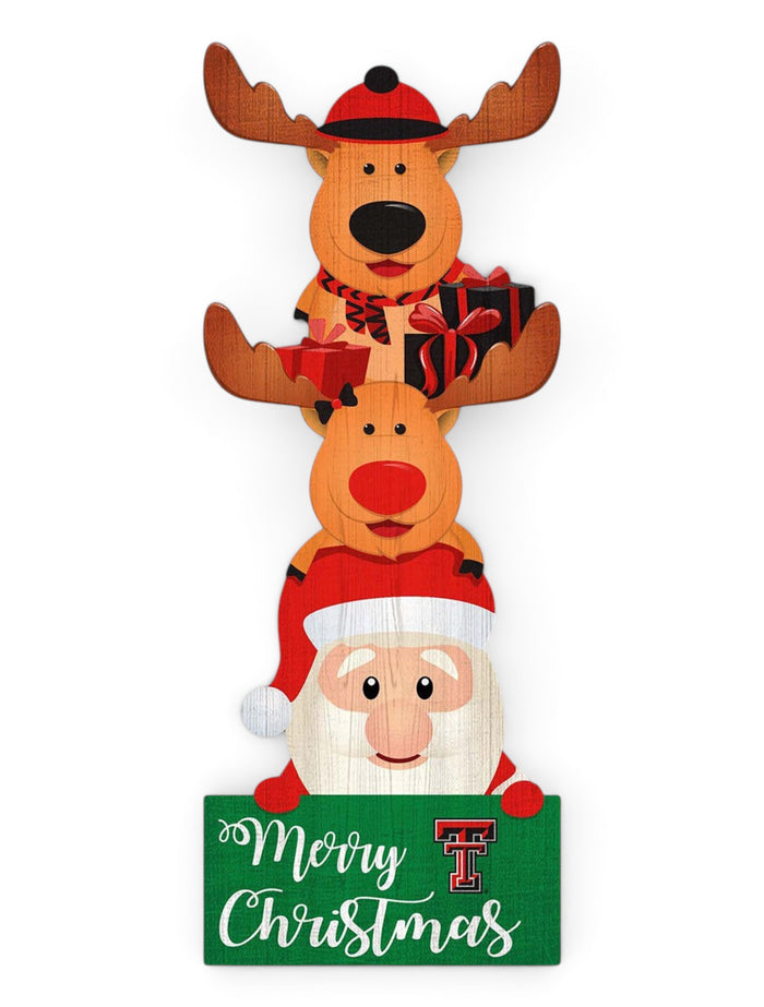 Texas Tech 33" Santa Stack Door Leaner – Front view