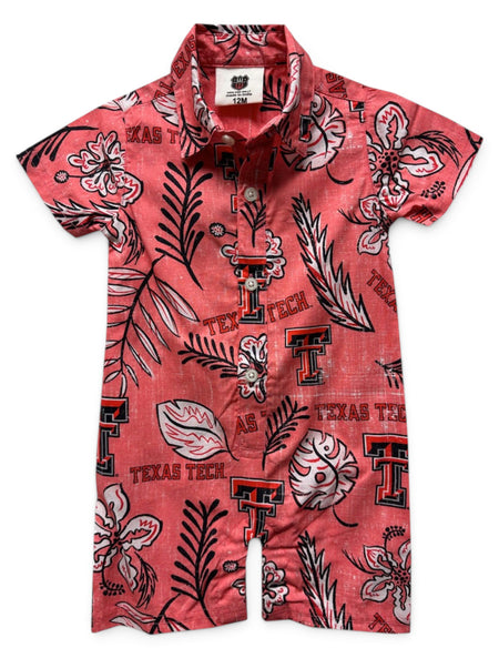 Texas Tech "Aloha" Infant Boys Romper – Front view