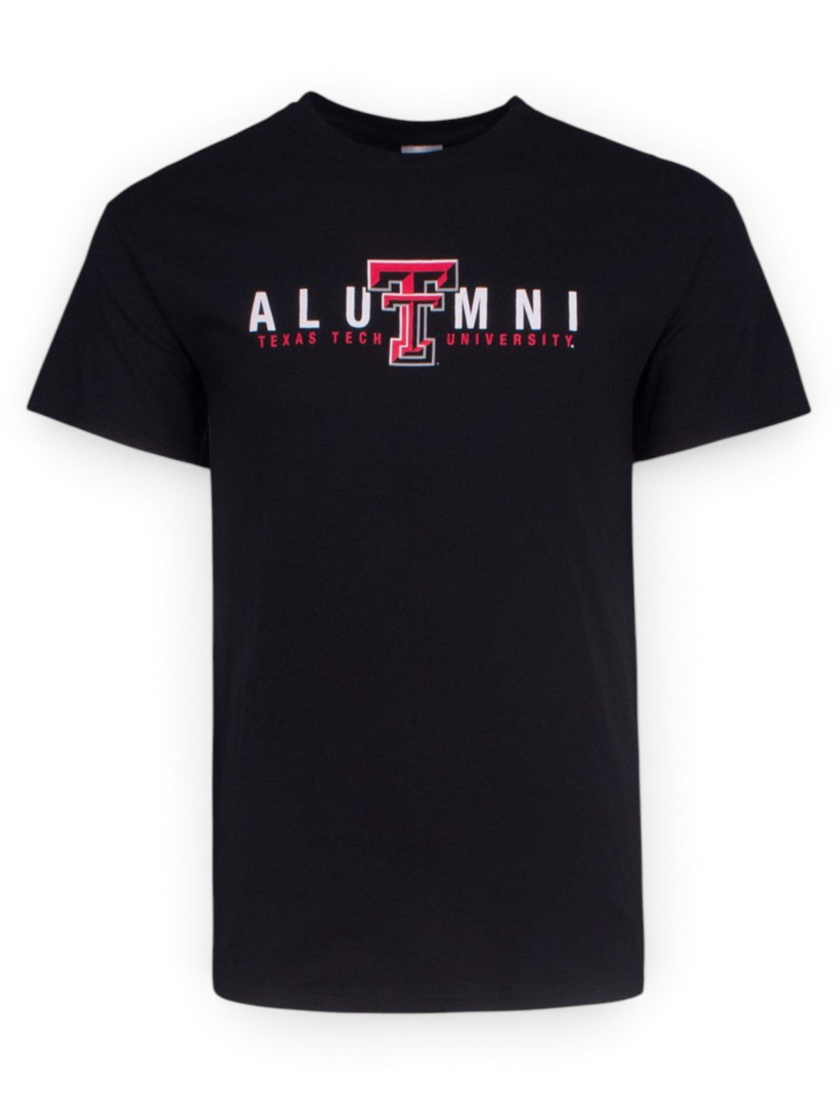 Texas Tech Alumni on Black T-Shirt – Front view