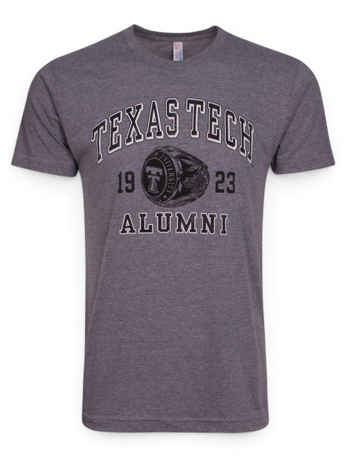 Texas Tech "Alumni Ring" Heather Grey T-Shirt – Front view