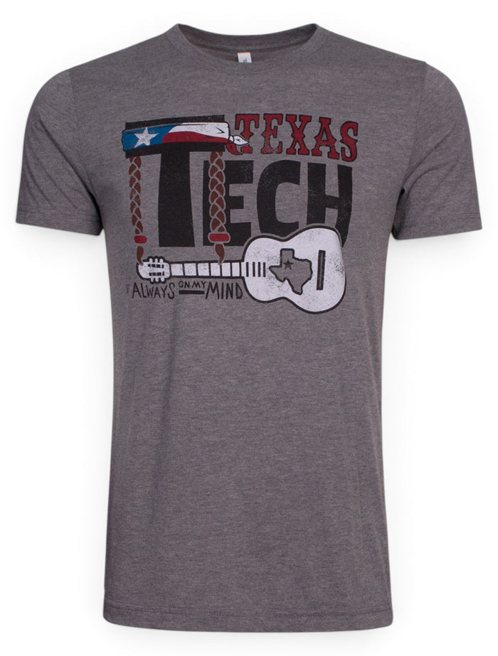 Texas Tech "Always on my Mind" Heather Grey T-Shirt – Front view