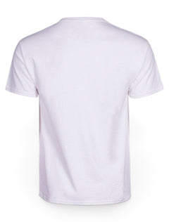 Texas Tech Baseball Laces on White T-Shirt – Back view