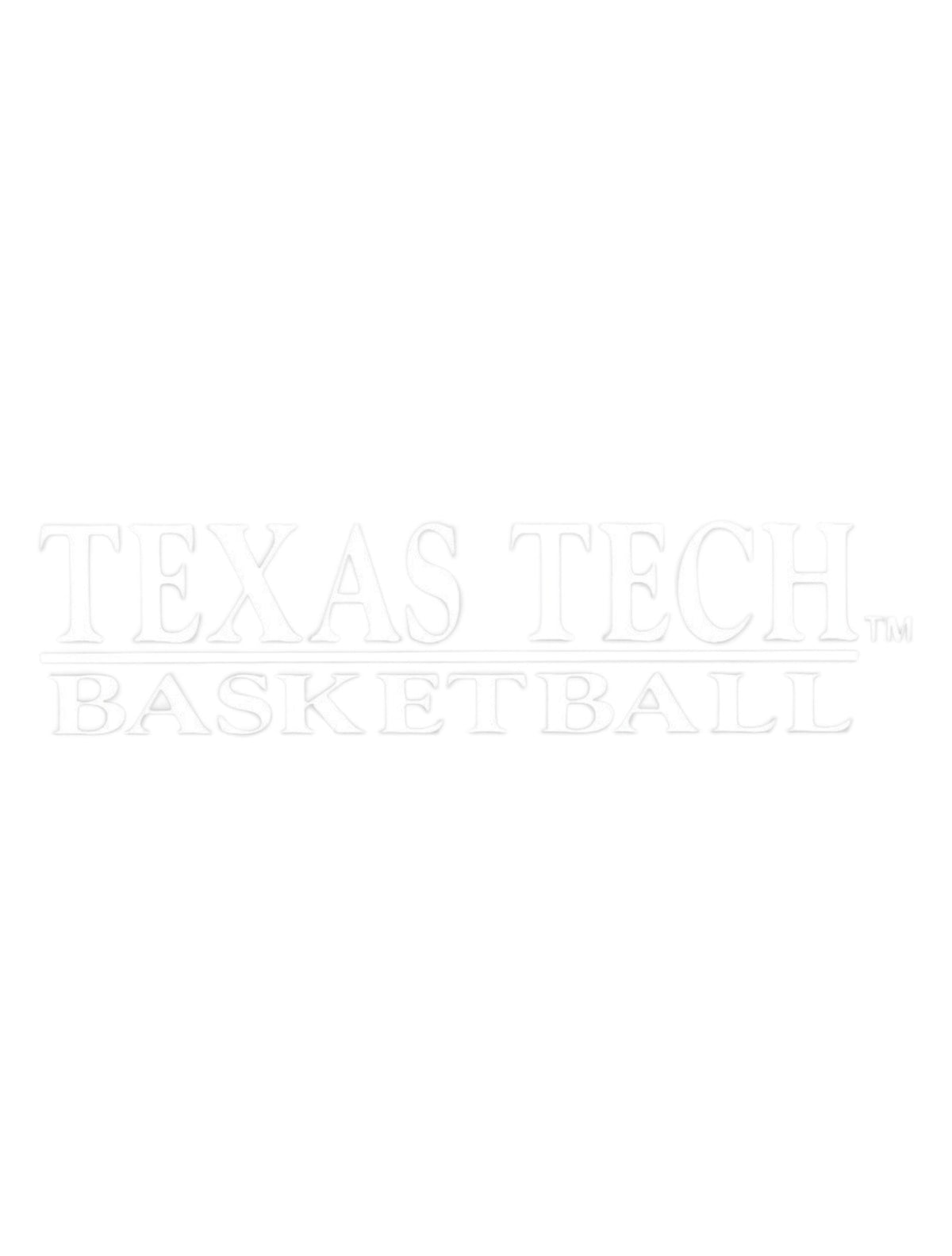 Texas Tech Basketball White Decal – Front view