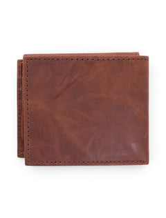 Texas Tech Bi-Fold Brown Leather Wallet – Back view