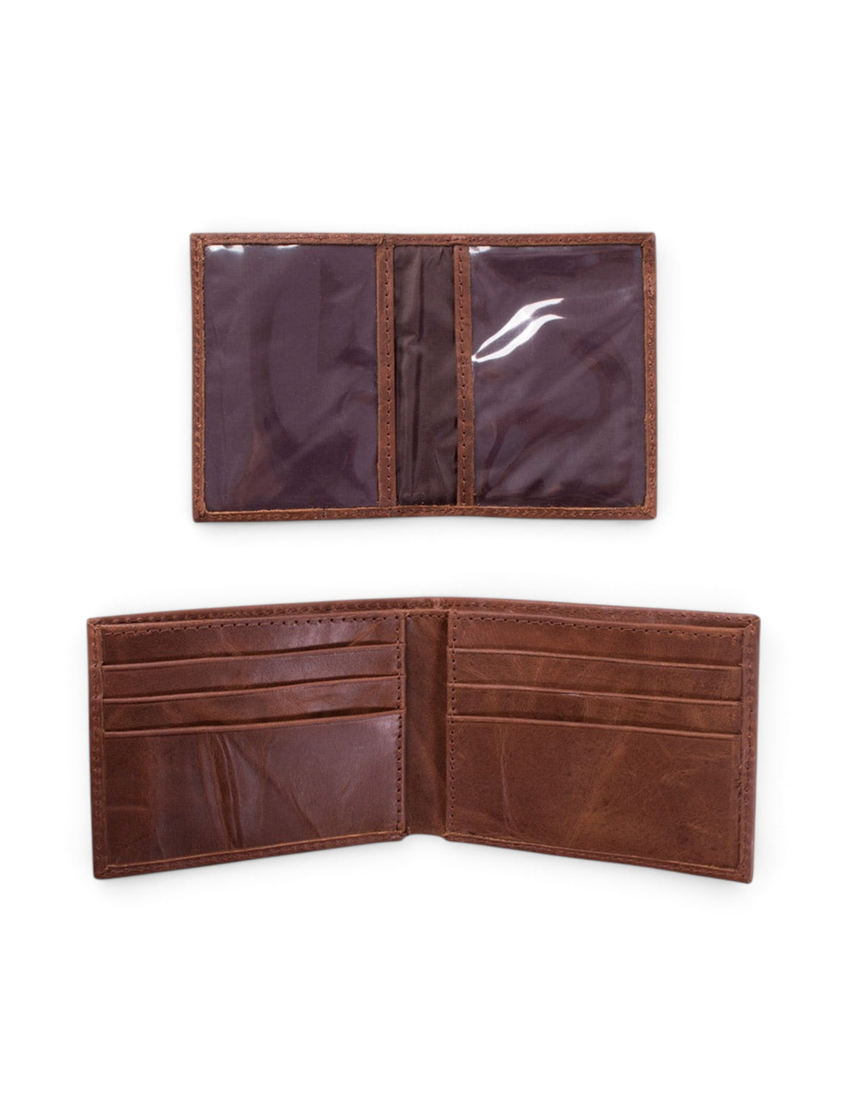 Texas Tech Bi-Fold Brown Leather Wallet – Image 5 view