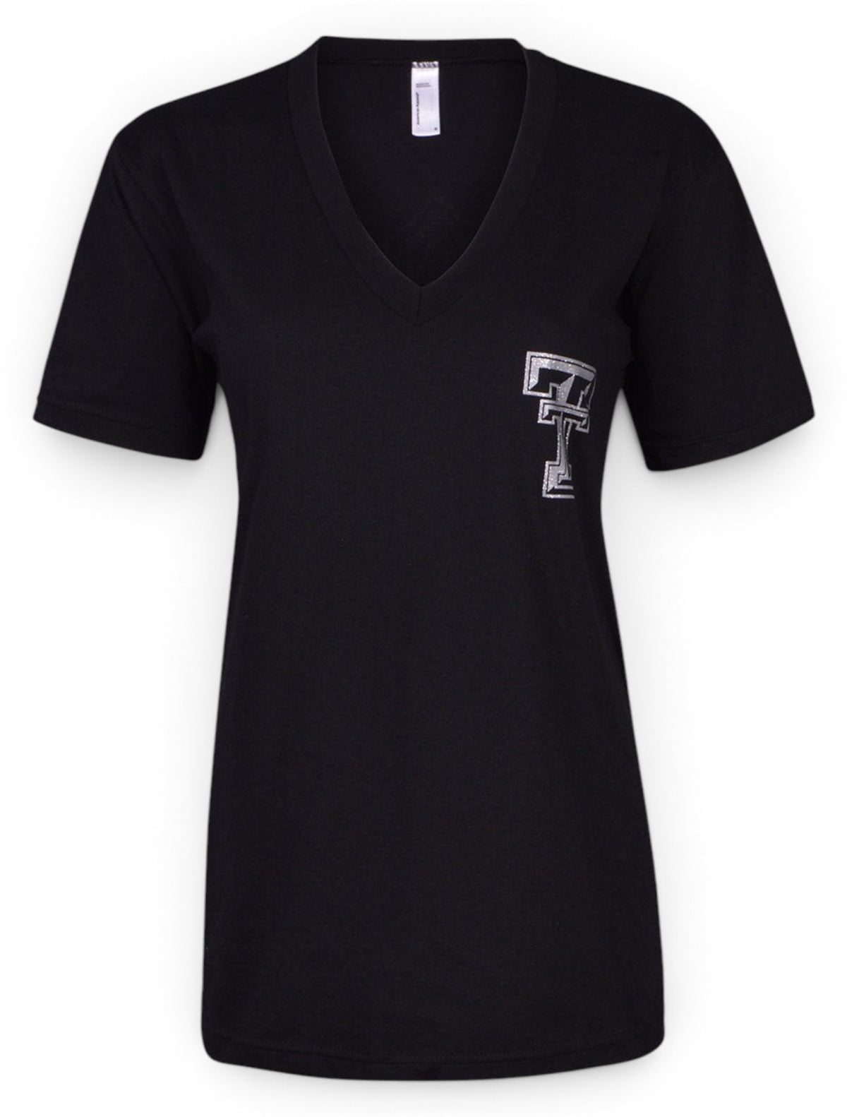 Texas Tech Black Diamond Mascot on Black T-Shirt – Back view