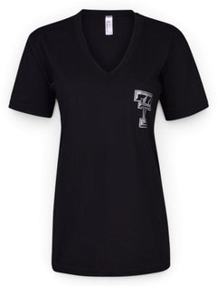 Texas Tech Black Diamond Mascot on Black T-Shirt – Back view