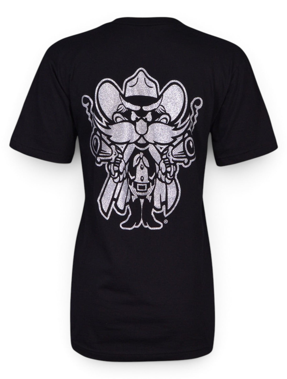 Texas Tech Black Diamond Mascot on Black T-Shirt – Front view