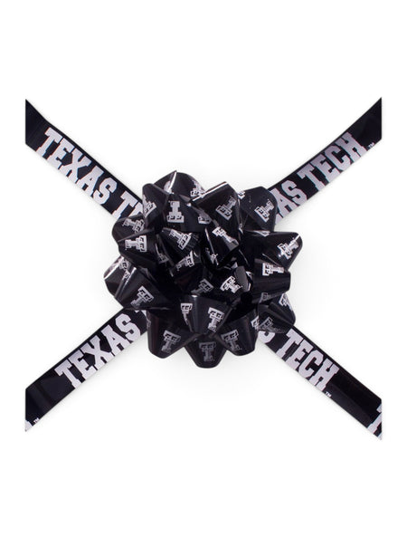 Texas Tech Black Double T Ribbon and Bow Combo Set – Front view