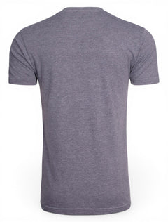 Texas Tech Block & Red Raiders Script on Heather Grey T-Shirt – Back view