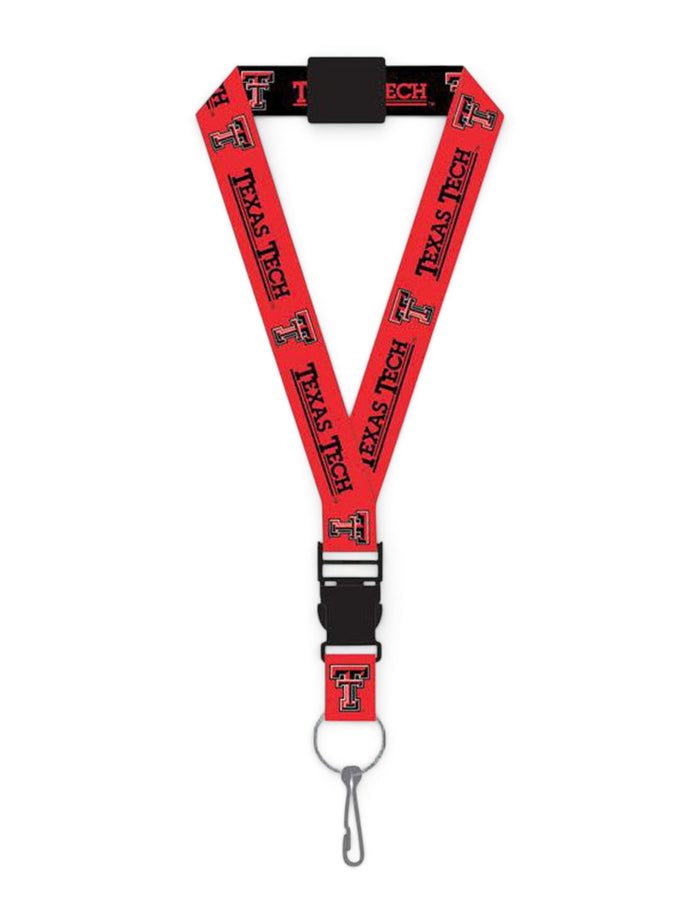 Texas Tech Break Away Reversible Team Lanyard – Front view