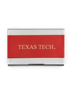 Texas Tech Business Card Holder – Red front view