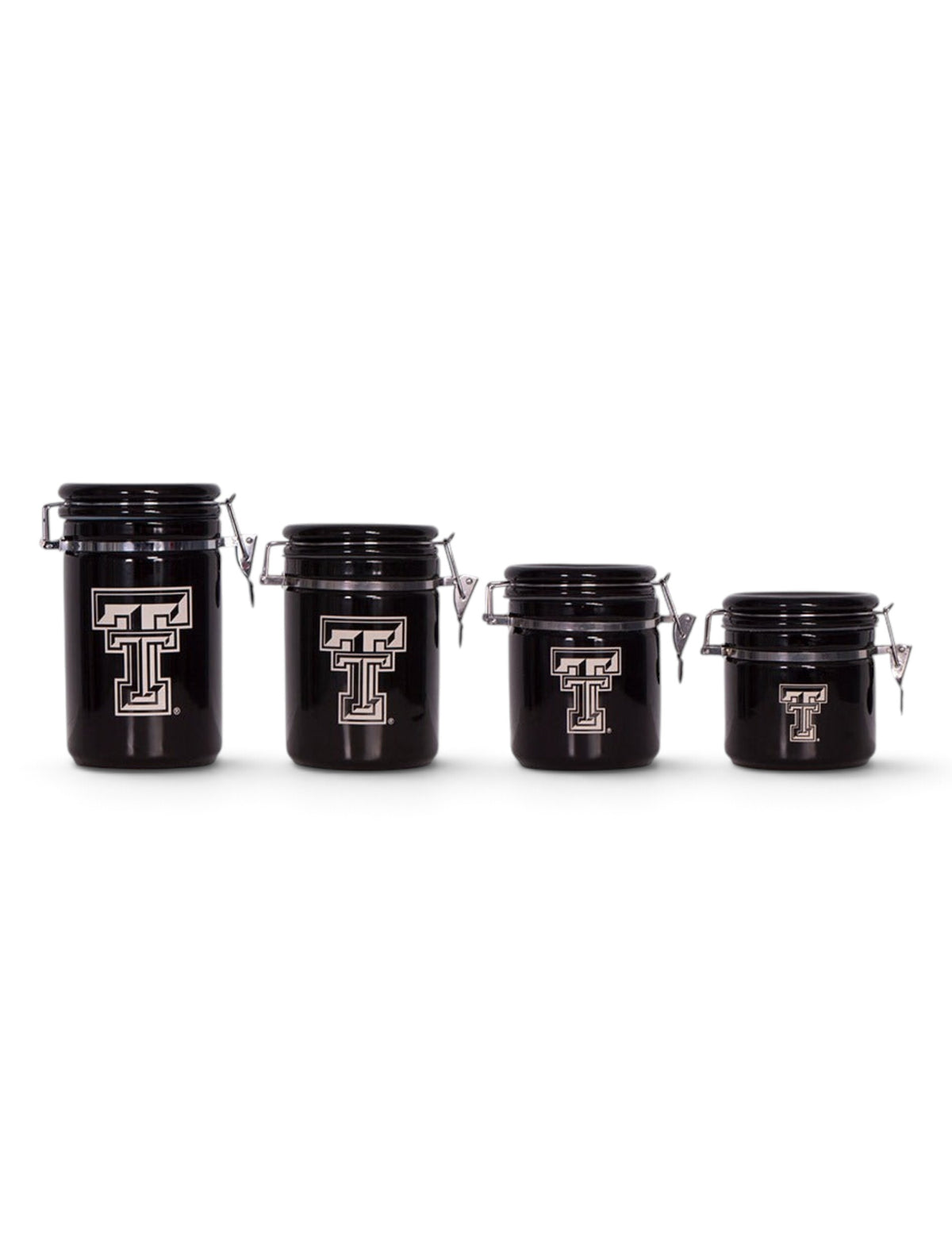 Texas Tech Ceramic Canister Set – Front view