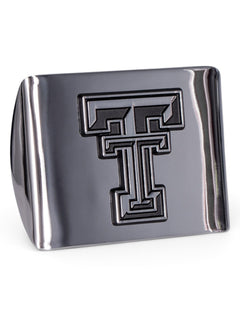 Texas Tech Chrome Plated Double T Hitch Cover – Detail