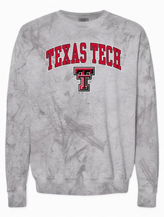 Texas Tech Color Blast Arch Over Double T Sweatshirt – Front view