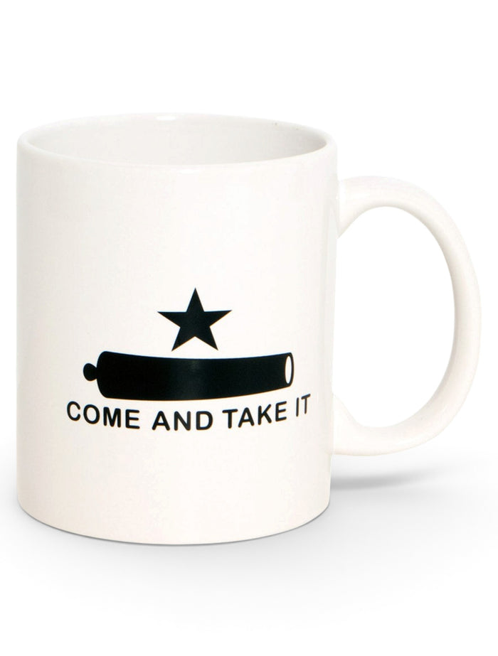 Texas Tech Come & Take It White Coffee Mug – Front view