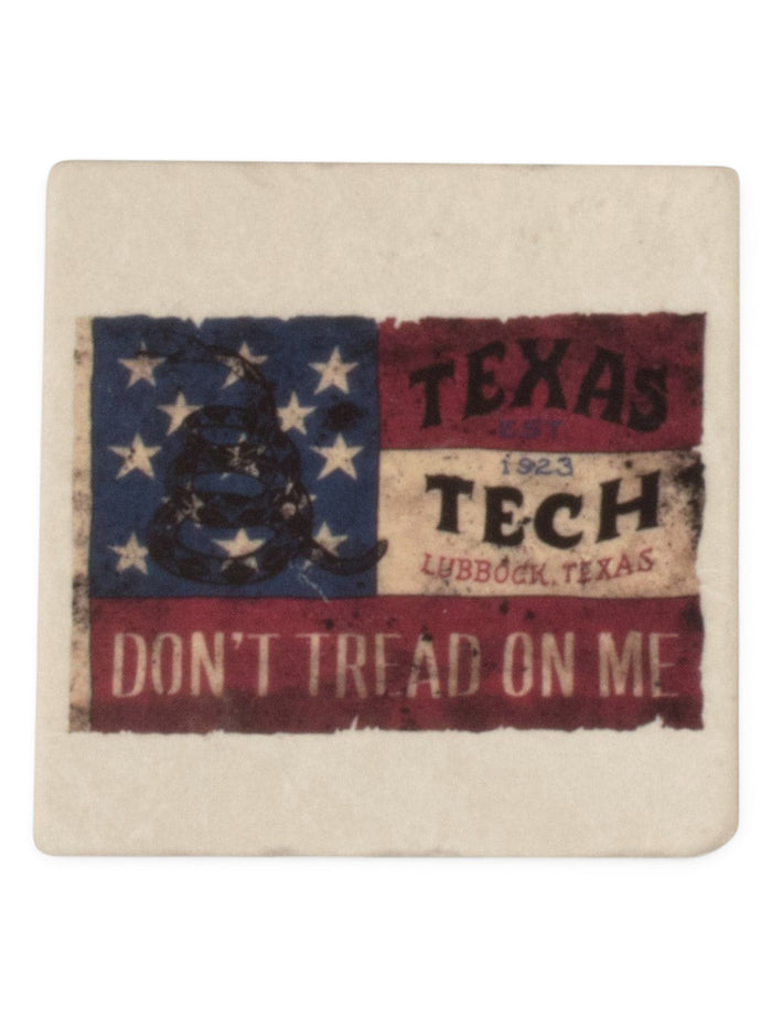 Texas Tech Contino Flag Marble Coaster – Front view