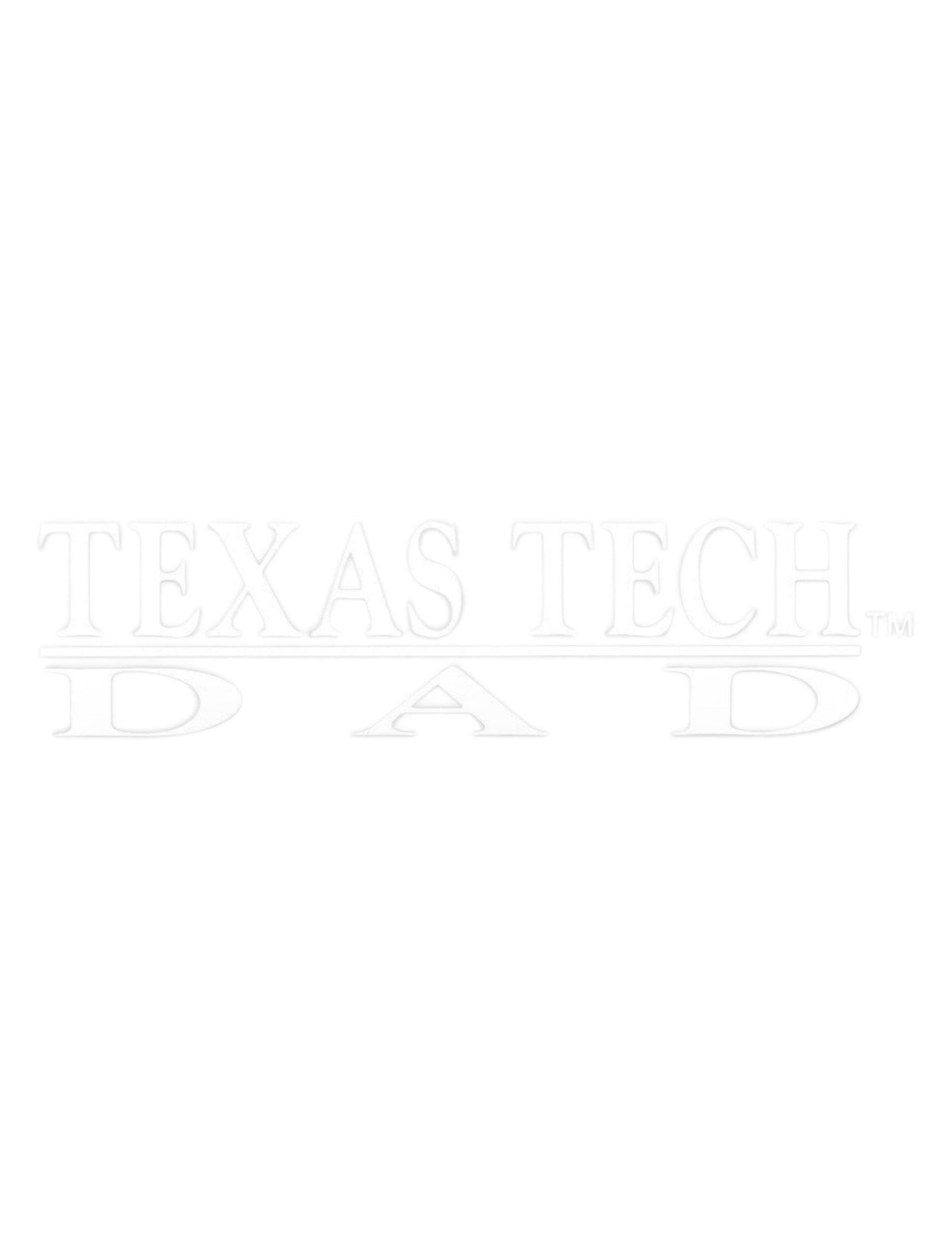 Texas Tech Dad White Decal – Front view