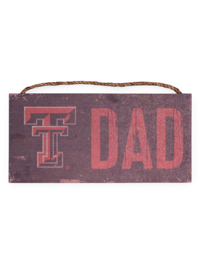 Texas Tech Dad Wood Sign – Front view