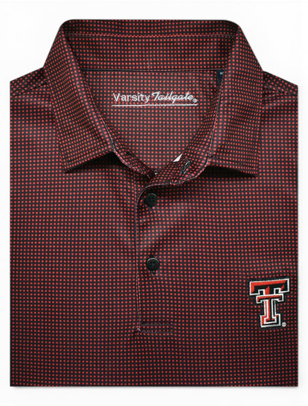 Texas Tech Dark Horse "Approach" Premium Polo – Front view