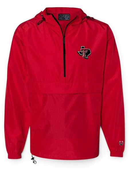 Texas Tech Dark Horse "Pack N Go" Raider Red Pullover – Front view