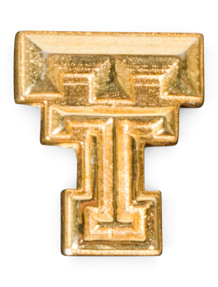 Texas Tech DaynaU Double T Gold Pin – Front view