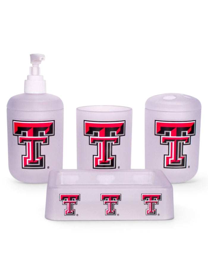 Texas Tech Double T 4 Piece Bathroom Set – Front view