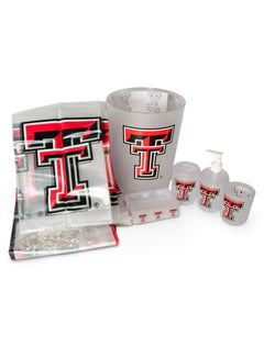 Texas Tech Double T 7-Piece Bathroom Set – Front view