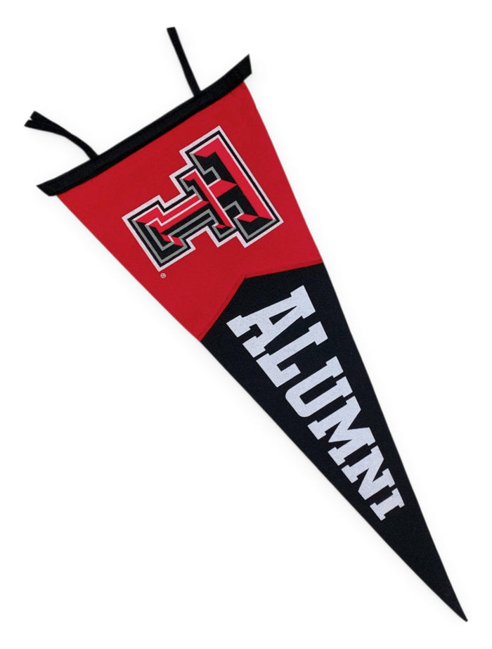 Texas Tech Double T Alumni 12"x30" Wool Pennant – Front view