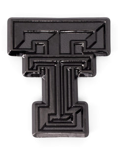 Texas Tech Double T Black & Chrome Car Emblem – Front view