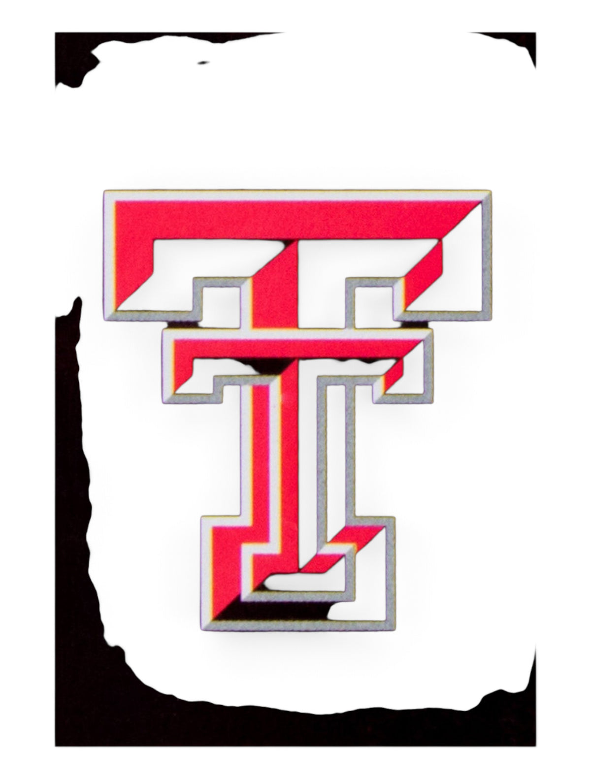 Texas Tech Double T Black Garden Flag – Front view