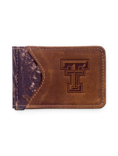 Texas Tech Double T Camo Money Clip – Front view