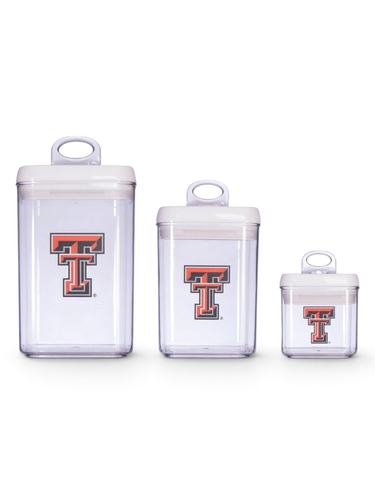 Texas Tech Double T Clear Canister Set – Detail