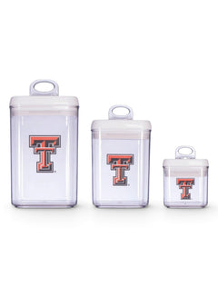 Texas Tech Double T Clear Canister Set – Detail
