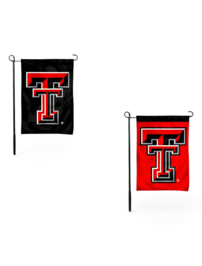 Texas Tech Double T Double Sided 13" x 18" Garden Banner – Front view